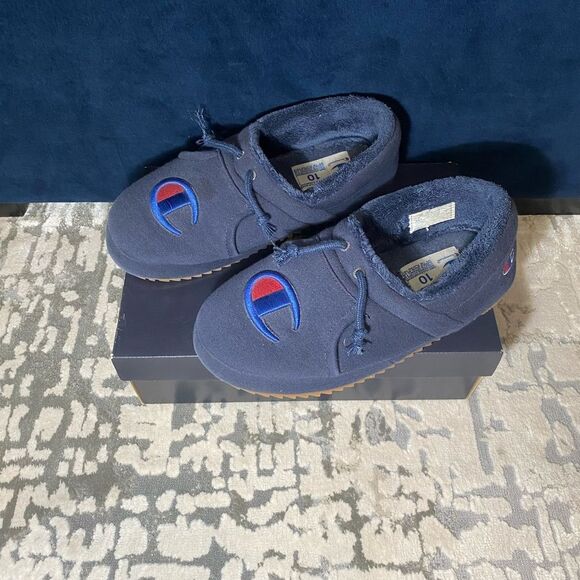 Champion Navy Blue Slippers Size 10 - Picture 1 of 7